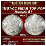 1881-cc Morgan Dollar Near Top Pop! $1 ms67+ SEGS