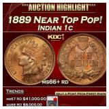 YO 1889 Indian Cent Near Top Pop! 1c ms66+ rd SEGS