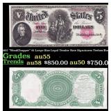 1907 "WoodChopper" $5 Large Size Legal Tender Note
