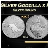 2024 1 oz Silver Godzilla x Kong Coin