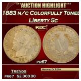 IC 1883 n/c Proof Liberty Nickel Colorfully Toned