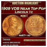 IO 1909 VDB Lincoln Cent Near Top Pop! 1c ms67+ rd