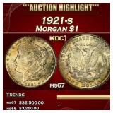 IO 1921-s Morgan Dollar $1 ms67 SEGS