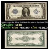 1923 $1 large size Silver Certificate Grades xf Si