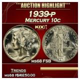 IS 1939-p Mercury Dime 10c ms68 FSB SEGS