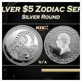 2024 Tokelau 1 oz Silver $5 Zodiac Series: Caprico
