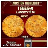 YC 1888-s Gold Liberty Eagle $10 ms64 SEGS