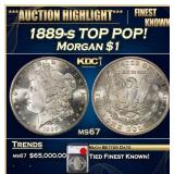YO 1889-s Morgan Dollar TOP POP! $1 ms67 SEGS