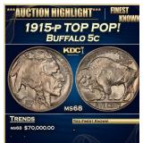 IR 1915-p Buffalo Nickel TOP POP! 5c ms68 SEGS