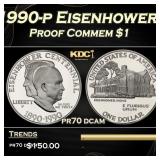 1990-p Eisenhower Proof Modern Commem Dollar $1 pr