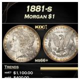 IE 1881-s Morgan Dollar $1 ms66+ SEGS