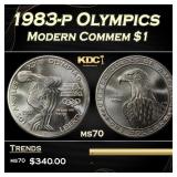 1983-p Olympics Modern Commem Dollar $1 ms70 SEGS