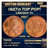 *Highlight* 1927-d Lincoln Cent TOP POP! 1c ms66+