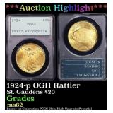PCGS 1924-p Gold St. Gaudens Double Eagle OGH Ratt