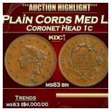 IS 1837 Plain Cords Med Letters Coronet Head Large