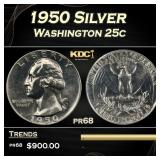 IO 1950 Proof Washington Quarter Silver 25c pr68 S
