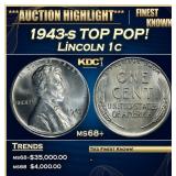 IO 1943-s Lincoln Cent TOP POP! 1c ms68+ SEGS