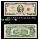 1963 $2 Red Seal United States Note Grades vf++