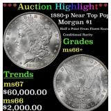 *Highlight* 1880-p Morgan Dollar Near Top Pop! $1