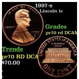 1997-s Proof Lincoln Cent 1c pr70 rd DCAM SEGS