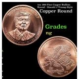 1oz .999 Fine Copper Bullion Round - Donald J Trum