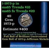 BU Shotgun Jefferson 5c roll, 1975-p 40 pcs Bank $