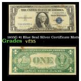 1935G $1 Blue Seal Silver Certificate Grades vf++