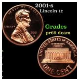2001-s Proof Lincoln Cent 1c Grades GEM++ Proof De