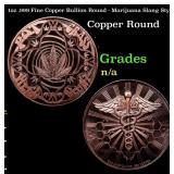 1oz .999 Fine Copper Bullion Round - Marijuana Sla