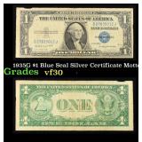 1935G $1 Blue Seal Silver Certificate Grades vf++