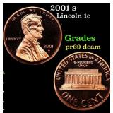 2001-s Proof Lincoln Cent 1c Grades GEM++ Proof De