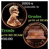 2001-s Proof Lincoln Cent 1c pr70 rd DCAM SEGS