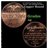 1oz .999 Fine Copper Bullion Round - 2nd Amendment