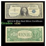 1957A $1 Blue Seal Silver Certificate Grades vf++