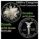 1989-s Congress Proof Modern Commem Dollar $1 pr70