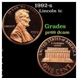 1992-s Proof Lincoln Cent 1c Grades GEM++ Proof De