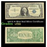 1957A $1 Blue Seal Silver Certificate Grades vf++