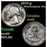 1970-p Washington Quarter 25c Grades GEM+ Unc