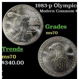 1983-p Olympics Modern Commem Dollar $1 ms70 SEGS