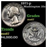 1971-p Washington Quarter 25c GEM++ Unc USCG