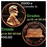 2000-s Proof Lincoln Cent 1c pr70 rd DCAM SEGS