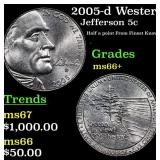 2005-d Western Waters Jefferson Nickel Westward Jo