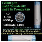 BU Shotgun Jefferson 5c roll, 2000-p 40 pcs Bank $