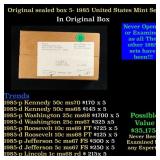 Original sealed box of 5x 1985 United States Mint