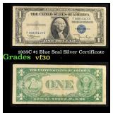 1935C $1 Blue Seal Silver Certificate Grades vf++