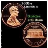 2001-s Proof Lincoln Cent 1c Grades GEM++ Proof De