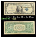 1957A $1 Blue Seal Silver Certificate Grades vf++
