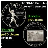 2006-P Ben Franklin Scientist Proof Modern Commem