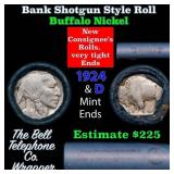 Buffalo Nickel Shotgun Roll in Old Bank Style 