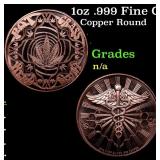 1oz .999 Fine Copper Bullion Round - Marijuana Sla